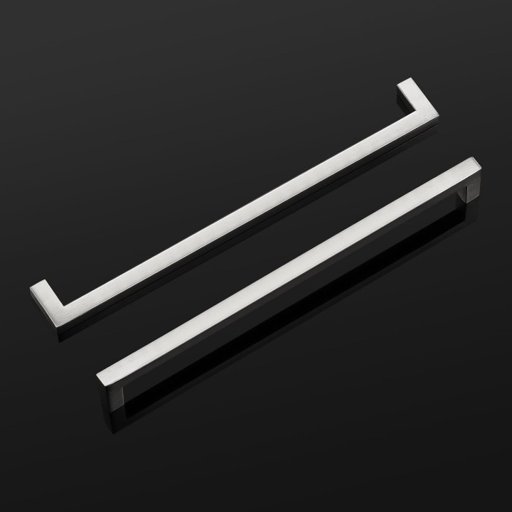 50 Pack Hole Centers 10 inch 256mm Square Kitchen Cabinet Handles,Brushed Satin Nickel Kitchen Cabinet Pulls,Stainless Steel Dresser Drawer Handles