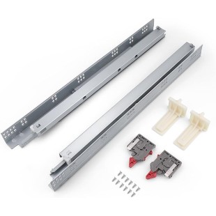 10 Pair 21" Undermount Drawer Slides Soft Close Full Extension Drawer Rails, Mounting Screws and Adjustable Locking Device Included