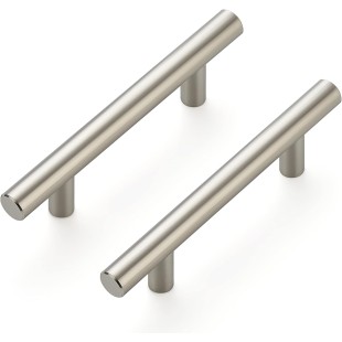 10 Pack 5'' Cabinet Pulls Brushed Nickel Stainless Steel Kitchen Drawer Pulls Cabinet Handles 3" Hole Center