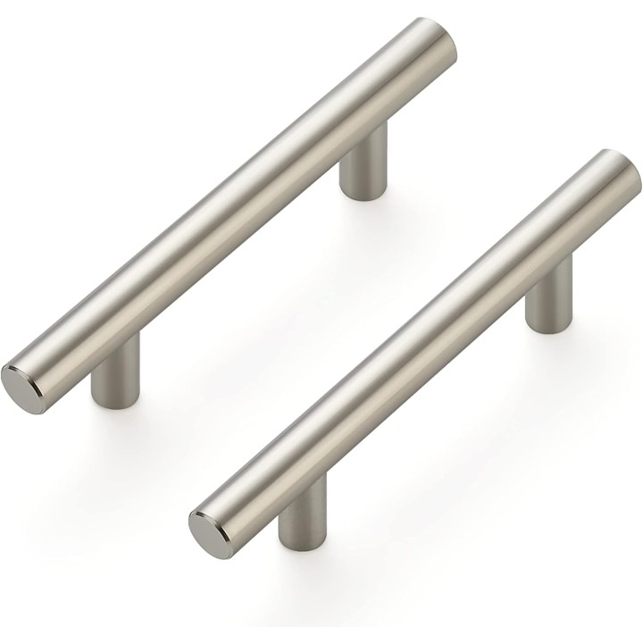 10 Pack 5'' Cabinet Pulls Brushed Nickel Stainless Steel Kitchen Drawer Pulls Cabinet Handles 3" Hole Center