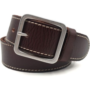 Men's Genuine Leather Belts with Solid Brass Gold Buckle, Top-Grain One Piece Leather Dress Casual Belts For Men.