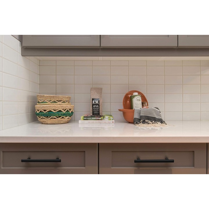 30 Pack | 5 Inch Cabinet Pulls Matte Black Stainless Steel Kitchen Drawer Pulls Cabinet Handles 5 InchLength, 3 Inch Hole Center