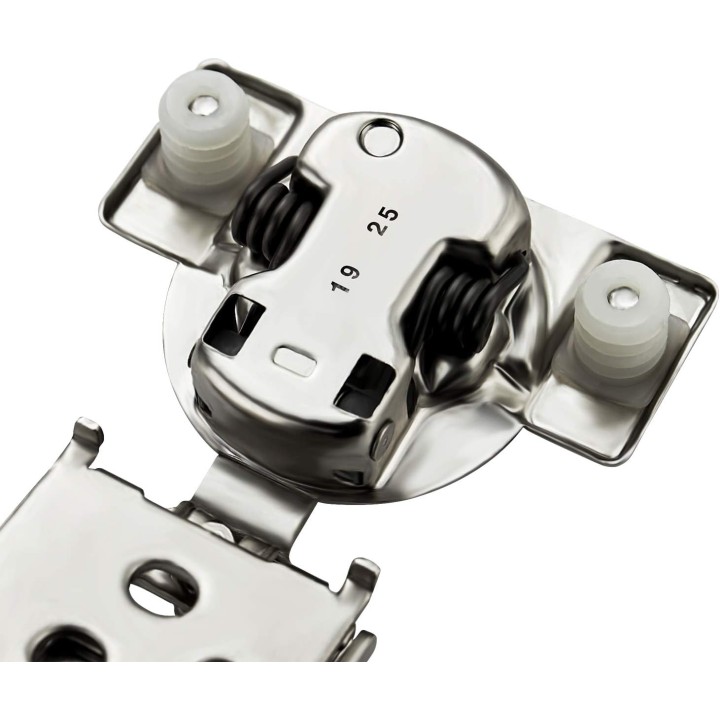 60 Pack 30 Pairs 1/2 inch Overlay Soft Close Hinges for Kitchen Cabinet Hinges Satin Nickel Hidden Hinges Stainless Steel Concealed Hinge self Closing