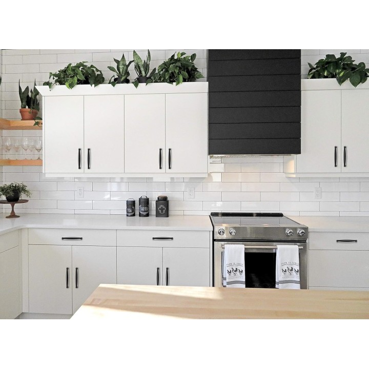 30 Pack 5 Inch Kitchen Cabinet Handles Matte Black Cabinet Pulls Black Drawer Pulls Kitchen Cabinet Hardware Kitchen Handles for Cabinets Cupboard Handles Drawer Handles
