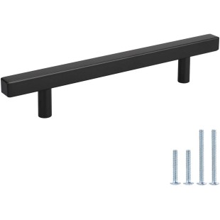 Peaha Case of 50, Black Cabinet Pulls 5in Drawer Handles - PHJ22BK128 Cabinet Pulls Black Matte Cabinet Handles Kitchen Hardware for Cabinets Black Dresser Drawer Pulls