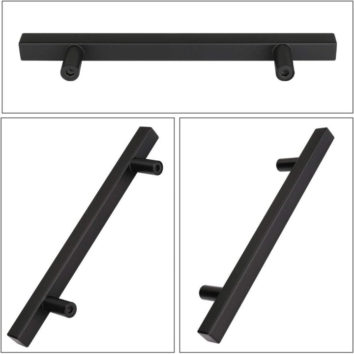 Peaha Case of 50, Black Cabinet Pulls 5in Drawer Handles - PHJ22BK128 Cabinet Pulls Black Matte Cabinet Handles Kitchen Hardware for Cabinets Black Dresser Drawer Pulls