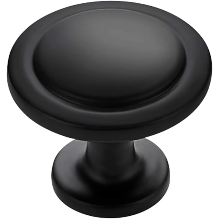30 Pack 1-1/4 inch Kitchen Cabinet Knobs Drawer Dresser Knobs Matte Black Zinc, Drawer Pulls Door Handles Knobs