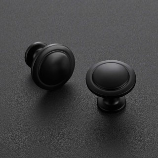 30 Pack 1-1/4 inch Kitchen Cabinet Knobs Drawer Dresser Knobs Matte Black Zinc, Drawer Pulls Door Handles Knobs