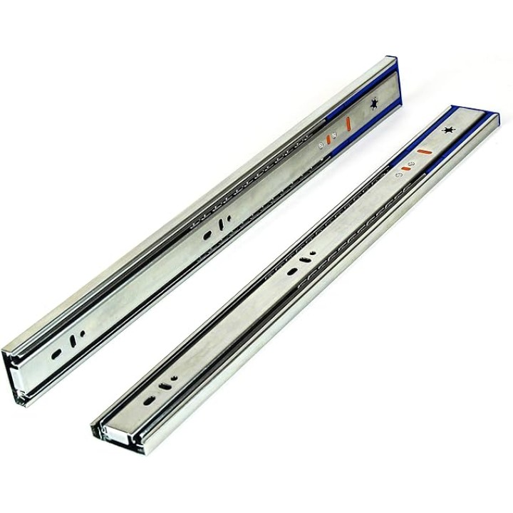 (10 Pairs) Soft Close 22 Inch Ball Bearing, Side Mount Heavy Duty Steel Material, 100 lbs. Load Rating, Full Extension Drawer Slides Hardware with Screws (22 in Drawer Slides)