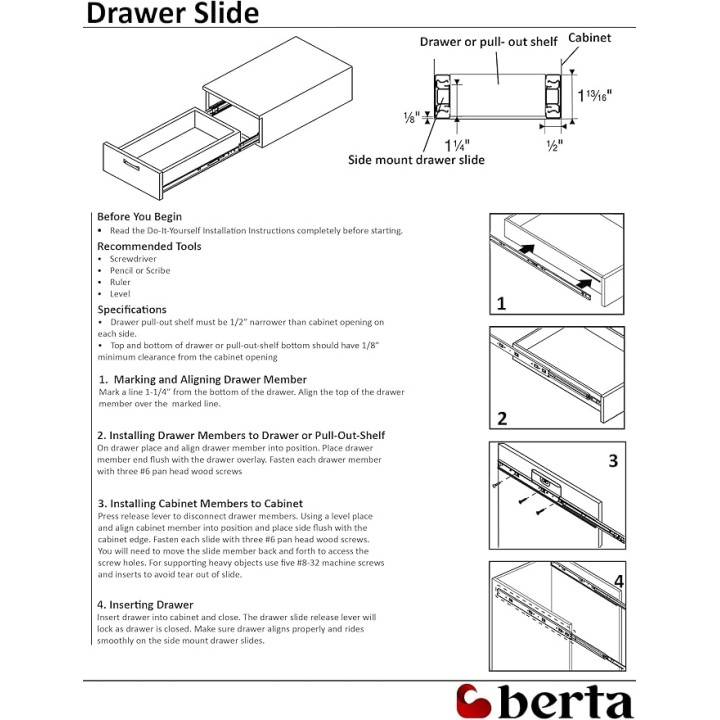 (10 Pairs) Soft Close 22 Inch Ball Bearing, Side Mount Heavy Duty Steel Material, 100 lbs. Load Rating, Full Extension Drawer Slides Hardware with Screws (22 in Drawer Slides)