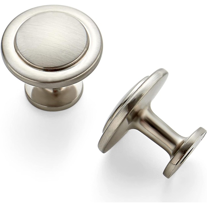 30 Pack 1-1/4 inch Kitchen Cabinet Knobs Dresser Drawer Brushed Nickel Zinc Pulls Door Handles for Drawers