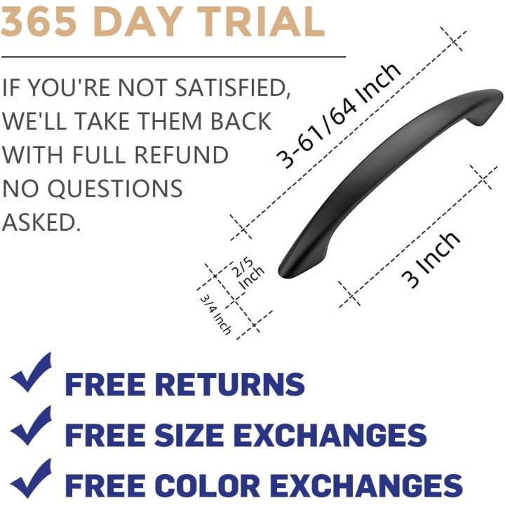 30 Pack 3 Inch Kitchen Cabinet Handles Matte Black Cabinet Pulls Black Drawer Pulls Kitchen Hardware Kitchen Handles for Cabinets Cupboard Handles Drawer Handles