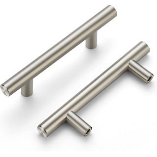 30 Pack | 5'' Cabinet Pulls Satin Nickel Stainless Steel Kitchen Drawer Pulls Cupboard Pulls Brushed Nickel Cabinet Handles 5”Length with 3” Hole Center