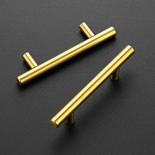 30 Pack 5 Inch Cabinet Pulls Brushed Brass Stainless Steel Kitchen Drawer Pulls Cabinet Handles 5”Length, 3” Hole Center