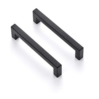 50 Pack 5 Inch Kitchen Square Cabinet Handles Matte Black Cabinet Pulls Black Drawer Pulls Kitchen Cabinet Hardware Kitchen Handles for Cabinets Cupboard Handles Drawer Handles