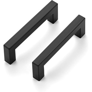 45 Pack 3-3/4 Inch Kitchen Square Cabinet Handles Matte Black Cabinet Pulls Black Drawer Pulls Kitchen Cabinet Hardware Kitchen Handles