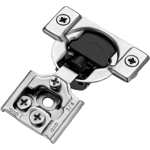 60 Pack 30 Pairs 3/4 inch Overlay Soft Close Hinges for Kitchen Cabinet Hinges Satin Nickel Hidden Hinges Stainless Steel Concealed Hinge self Closing