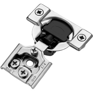 60 Pack 30 Pairs 3/4 inch Overlay Soft Close Hinges for Kitchen Cabinet Hinges Satin Nickel Hidden Hinges Stainless Steel Concealed Hinge self Closing