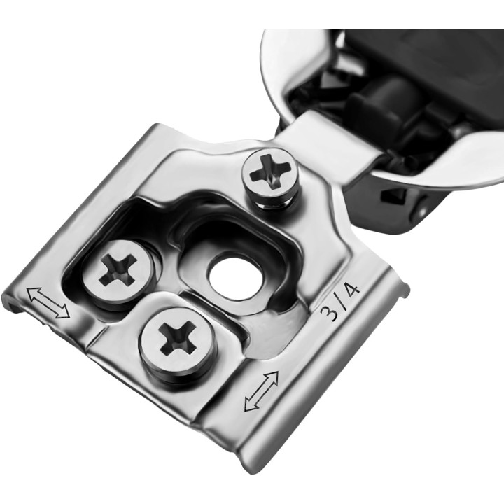 60 Pack 30 Pairs 3/4 inch Overlay Soft Close Hinges for Kitchen Cabinet Hinges Satin Nickel Hidden Hinges Stainless Steel Concealed Hinge self Closing