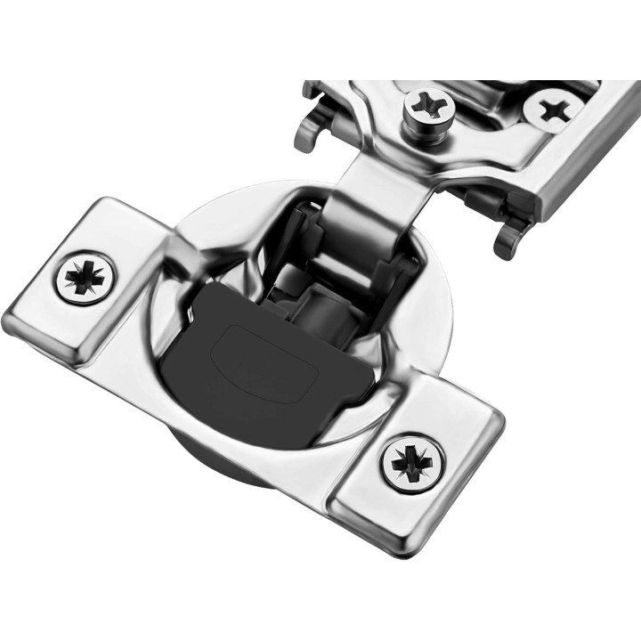 60 Pack 30 Pairs 3/4 inch Overlay Soft Close Hinges for Kitchen Cabinet Hinges Satin Nickel Hidden Hinges Stainless Steel Concealed Hinge self Closing