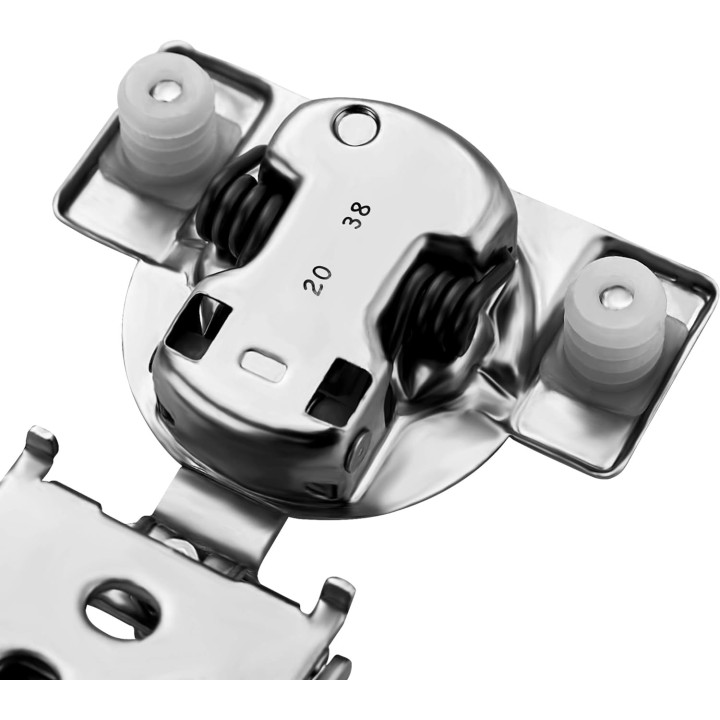 60 Pack 30 Pairs 3/4 inch Overlay Soft Close Hinges for Kitchen Cabinet Hinges Satin Nickel Hidden Hinges Stainless Steel Concealed Hinge self Closing