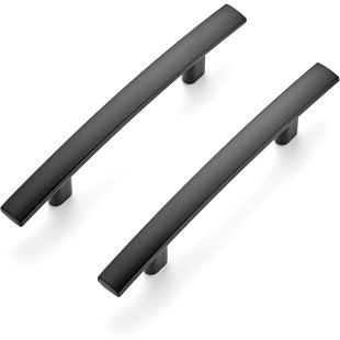 30 Pack | 5-3/16'' Curved Cabinet Pulls Matte Black Kitchen Drawer Pulls Arch Cabinet Handles 5-3/16”Length, 3” Hole Center