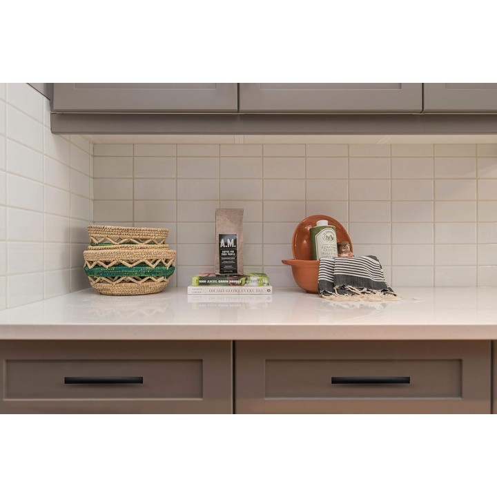 30 Pack | 5-3/16'' Curved Cabinet Pulls Matte Black Kitchen Drawer Pulls Arch Cabinet Handles 5-3/16”Length, 3” Hole Center