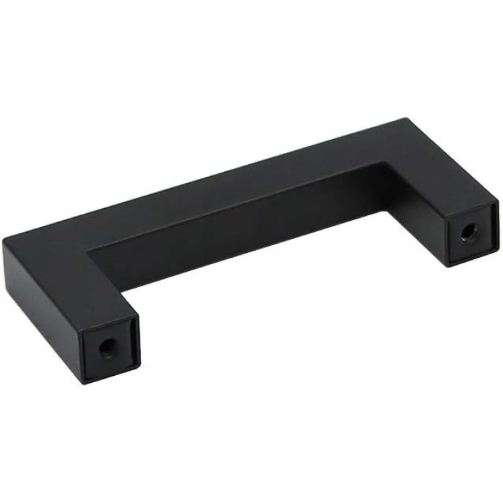 60Pack Black Square Bar Cabinet Pull Drawer Handle Stainless Steel Modern Hardware for Kitchen and Bathroom Cabinets Cupboard, Center to Center 160mm