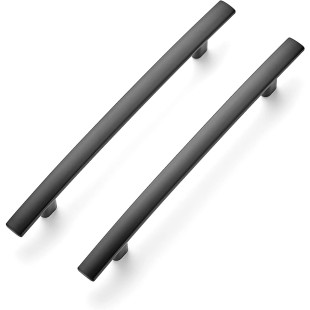 50 Pack | 7-1/4'' Curved Cabinet Pulls Matte Black Kitchen Drawer Pulls Arch Cabinet Handles 7.25”Length, 5” Hole Center