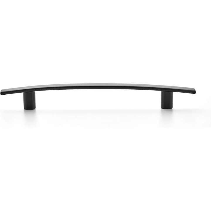 50 Pack | 7-1/4'' Curved Cabinet Pulls Matte Black Kitchen Drawer Pulls Arch Cabinet Handles 7.25”Length, 5” Hole Center