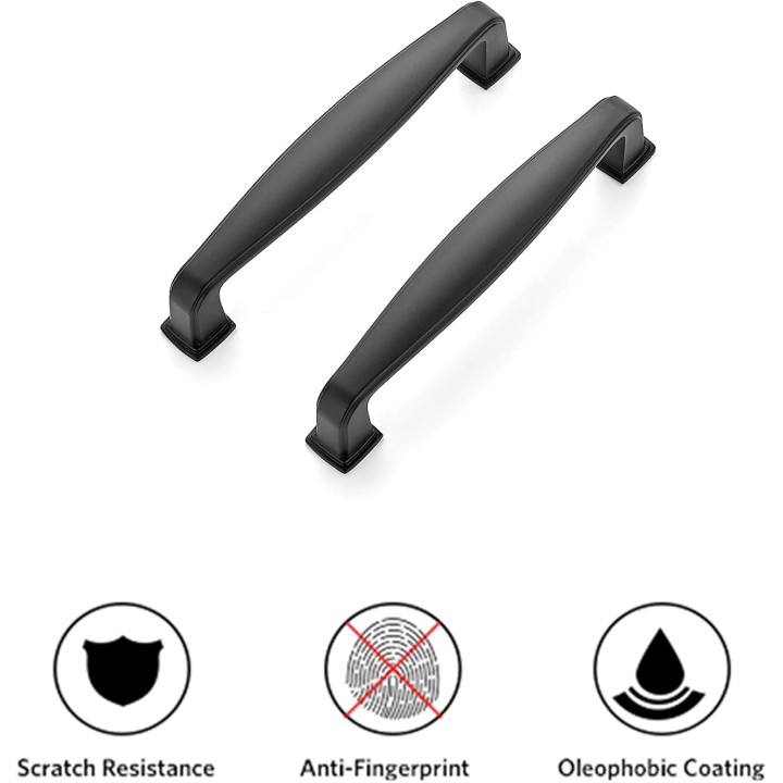 20 Pack Solid 3-3/4 Inch Kitchen Cabinet Handles Matte Black Cabinet Pulls Black Drawer Pulls Kitchen Cabinet Hardware Kitchen Handles for Cabinets Cupboard Handles Drawer Handles
