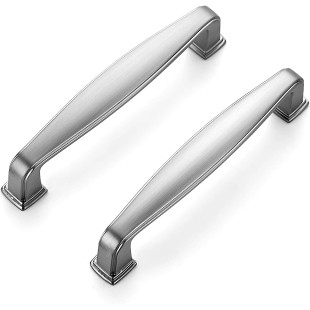 60 Pack Solid 3-3/4 Inch Kitchen Cabinet Handles Brushed Nickel Cabinet Pulls Satin Nickel Drawer Pulls Kitchen Cabinet Hardware Kitchen Handles for Cabinets Cupboard Handles Drawer Handles