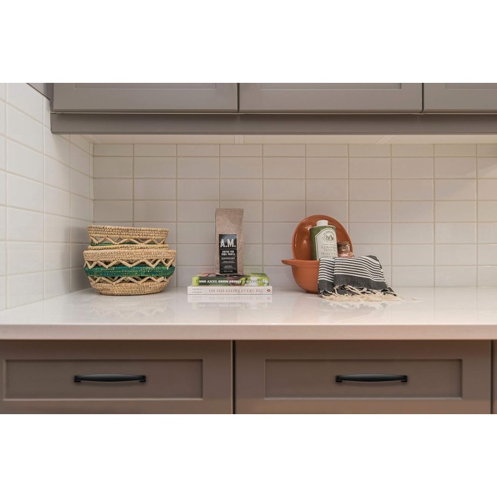 35 Pack Solid 5 Inch Kitchen Cabinet Handles Matte Black Cabinet Pulls Black Drawer Pulls Kitchen Cabinet Hardware Kitchen Handles for Cabinets Cupboard Handles Drawer Handles
