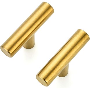 10 Pack 2 inch Cabinet Pulls Brushed Brass Stainless Steel Kitchen Cupboard Handles Cabinet Handles 2”Length