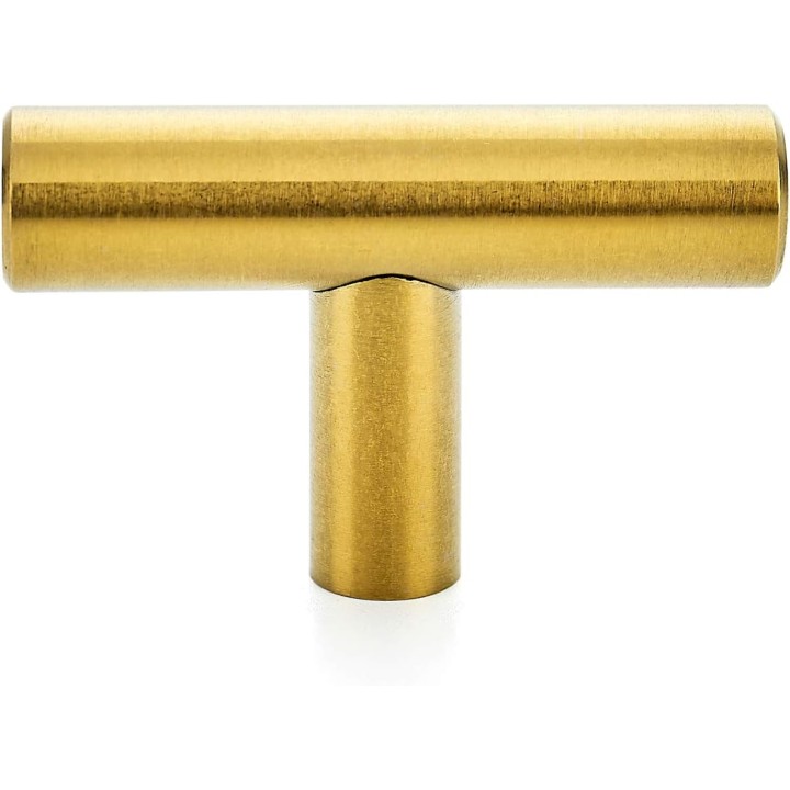 10 Pack 2 inch Cabinet Pulls Brushed Brass Stainless Steel Kitchen Cupboard Handles Cabinet Handles 2”Length