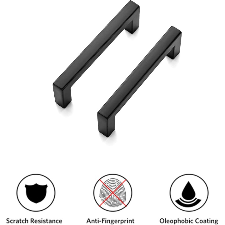 30 Pack Solid 3 Inch Center to Center Slim Square Bar Drawer Handles Kitchen Cabinet Handles Black Drawer Pulls Kitchen Cabinet Hardware Kitchen Handles Matte Black Cabinet Pulls
