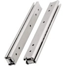 Drawer Slides 10 Inch Full Extension 3-Section Track Rail Ball Bearing Side Mount Cabinet Drawer Stainless Steel Slide Runners Hardware (1 Pair)