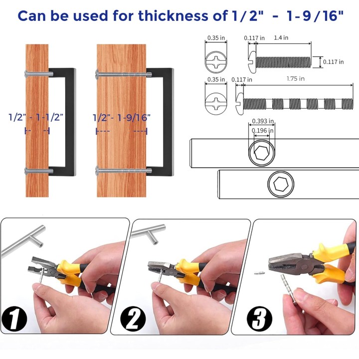 Black Cabinet Pulls 30 Pack 5 Inch Square Kitchen Cabinet Handles Modern Hardware for Kitchen Cabinets Cupboard with Drill Mounting Template