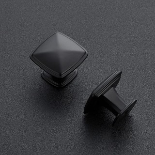 25 Pack Matte Black Kitchen Cabinet Square Knob Single Hole Cabinet Hardware for Dresser Drawer Cabinet Pulls Drawer Knobs Cabinet Knobs