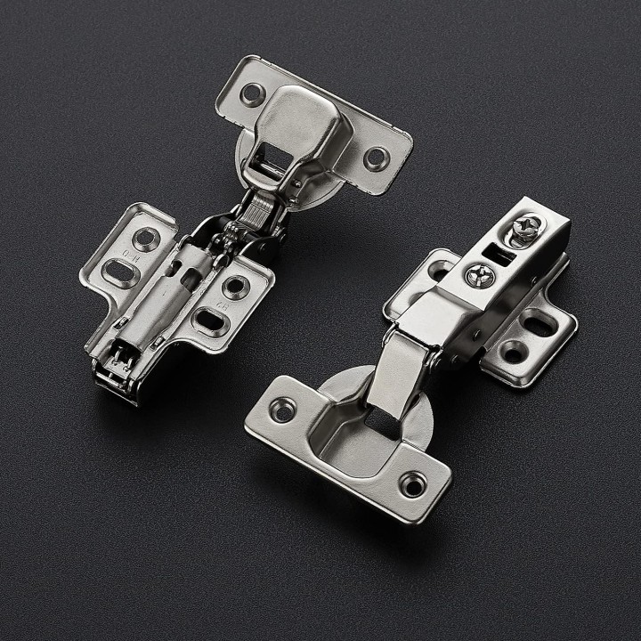 60 Pack 30 Pairs European Kitchen Cabinet Hinges Soft Close Half Overlay Cabinet Door Hinges Heavy-Duty Frameless Adjustable Concealed Cabinet Cup Hinge