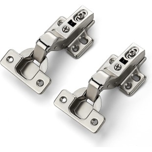 60 Pack 30 Pairs European Kitchen Cabinet Hinges Soft Close Insert Cabinet Door Hinges Heavy-Duty Frameless Adjustable Concealed Cabinet Cup Hinge
