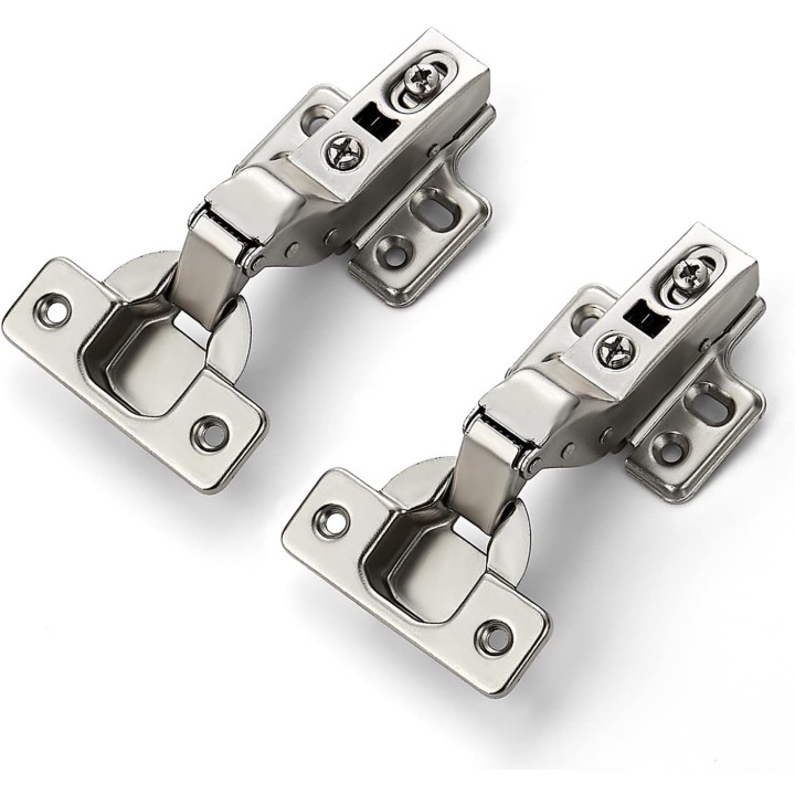60 Pack 30 Pairs European Kitchen Cabinet Hinges Soft Close Insert Cabinet Door Hinges Heavy-Duty Frameless Adjustable Concealed Cabinet Cup Hinge