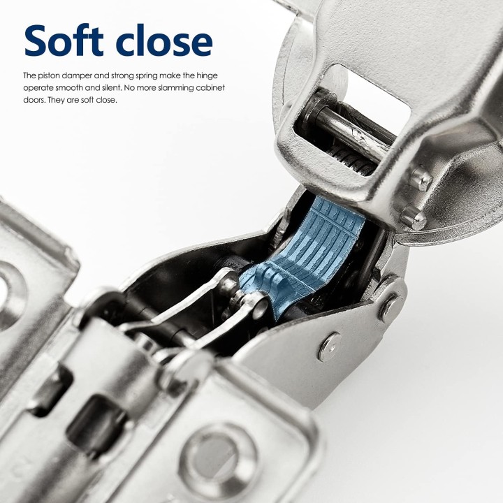 60 Pack 30 Pairs European Kitchen Cabinet Hinges Soft Close Insert Cabinet Door Hinges Heavy-Duty Frameless Adjustable Concealed Cabinet Cup Hinge