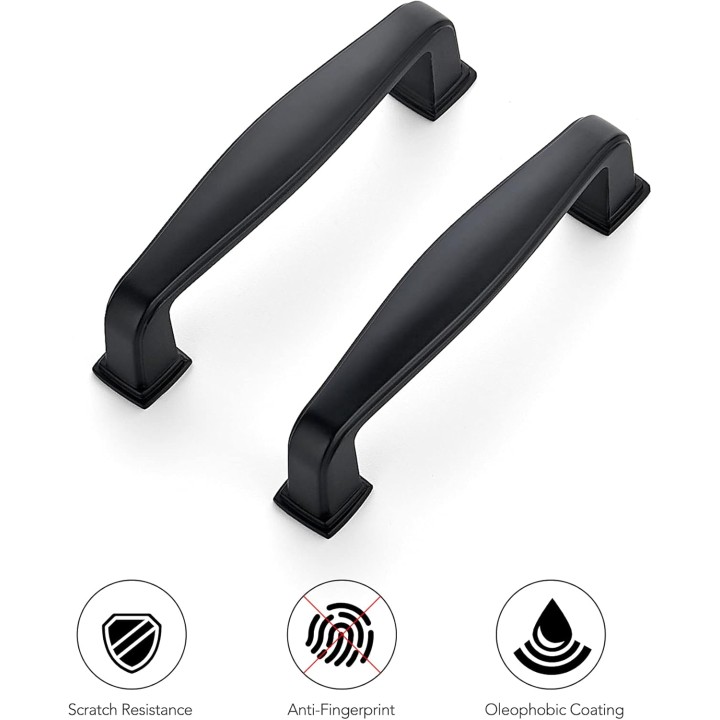 60 Pack Solid 3 Inch Kitchen Cabinet Handles Matte Black Cabinet Pulls Black Drawer Pulls Kitchen Cabinet Hardware Kitchen Handles for Cabinets Cupboard Handles Drawer Handles