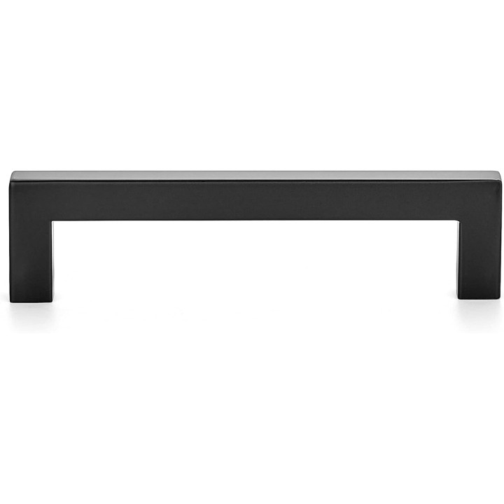 30 Pack 5 Inch Stainless Steel Cabinet Handles Square Cabinet Pulls Matte Black Cabinet hardware Kitchen Cabinet Drawer Pulls Come with Screwdriver