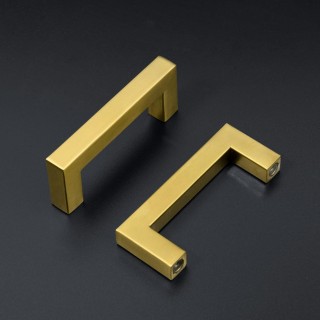 60 Pack 3 Inch Kitchen Square Cabinet Handles Cabinet Pulls Brushed Brass Drawer Pulls Kitchen Cabinet Hardware Kitchen Handles for Cabinets Cupboard Handles Drawer Handles
