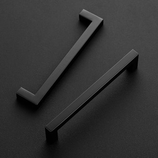 30 Pack 6-1/4 Inch Kitchen Square Cabinet Handles Matte Black Stainless Steel Drawer Pulls Hardware