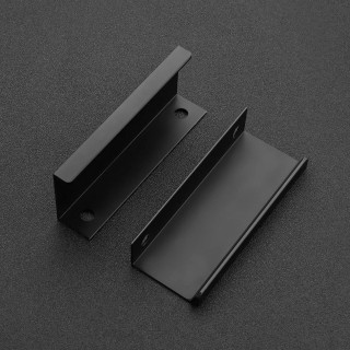 6 Pack Finger Pulls for Cabinets 80mm/3.15" Length Black Edge Pulls Matte Black Finger Cabinet Pulls Concealed Handles for Kitchen Drawer Finger Edge Pull Tab Handle