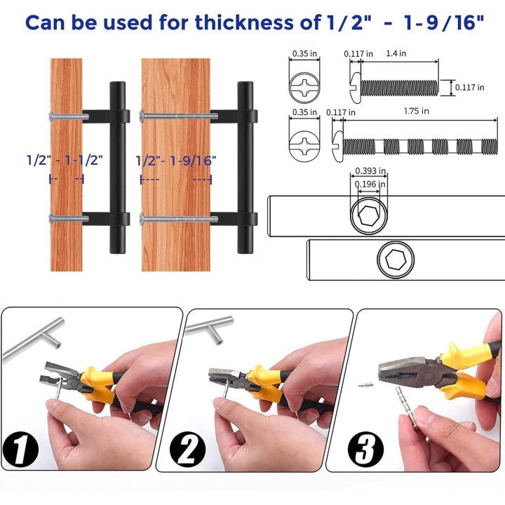 30 Pack 5 Inch Cabinet Pulls Matte Black Kitchen Cabinet Hardware Cupboard Handles with Square Base 5" Length,3" Hole Center