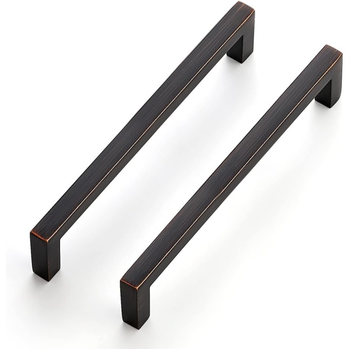 30 Pack Solid 5 Inch Center to Center Slim Square Bar Drawer Handles Kitchen Cabinet Handles Oil-Rubbed Bronze Drawer Pulls Kitchen Cabinet Hardware Kitchen Handles Cabinet Pulls